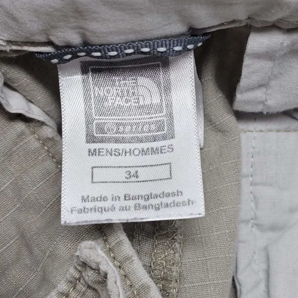 The North Face Cargo Pants Men 34 Relaxed Twill Hike Hunt Outdoor Tactical Khaki